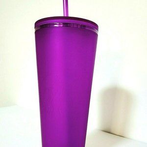 Starbucks Purple Soft Touch Matte 24oz valentine's Cold Cup 2022 NEW